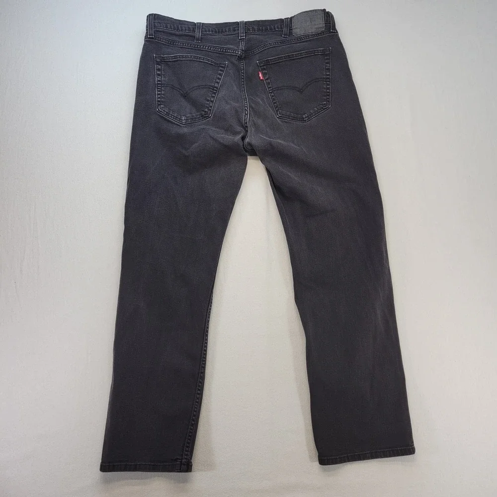 Levi's 559 Relaxed Straight Jeans‎ Mens 38x32 Black Mid Rise Dark Wash Denim